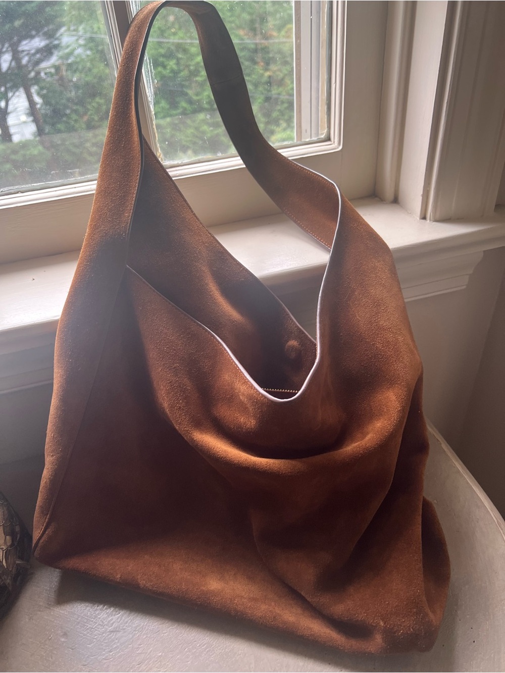 Quince Italian Hobo Shoulder Bag in Brown - Picture 3 of 6